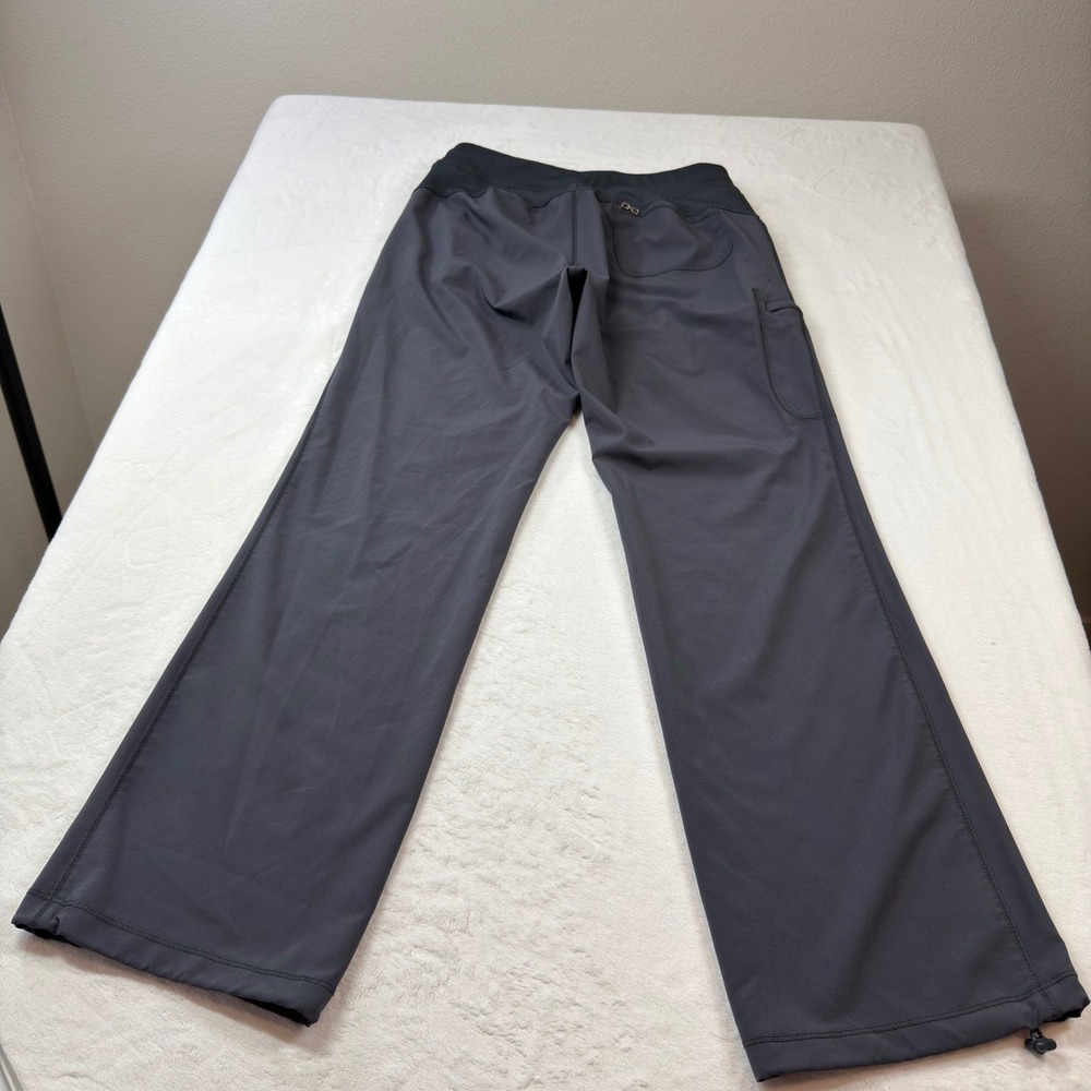 Cherokee Infinity Scrub Pants Womens Medium Gray Good Cargo Drawstring 1123A - Picture 3 of 11